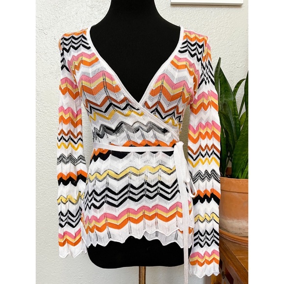Missoni Flared Sleeve Zig Zag Wrap 